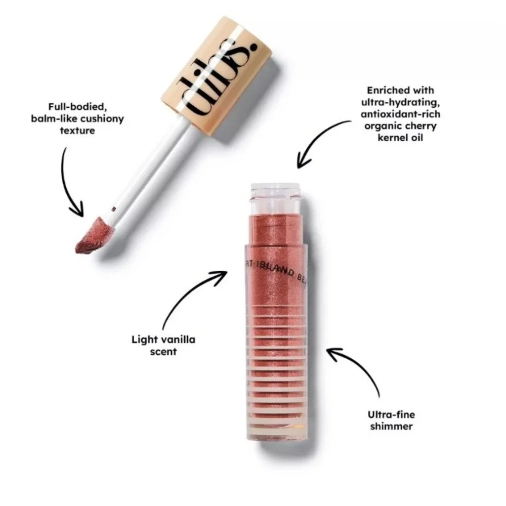 Dibs Go To Glossy Lip Balm Mims Warm Mauve Shimmer Lip Gloss Brand New